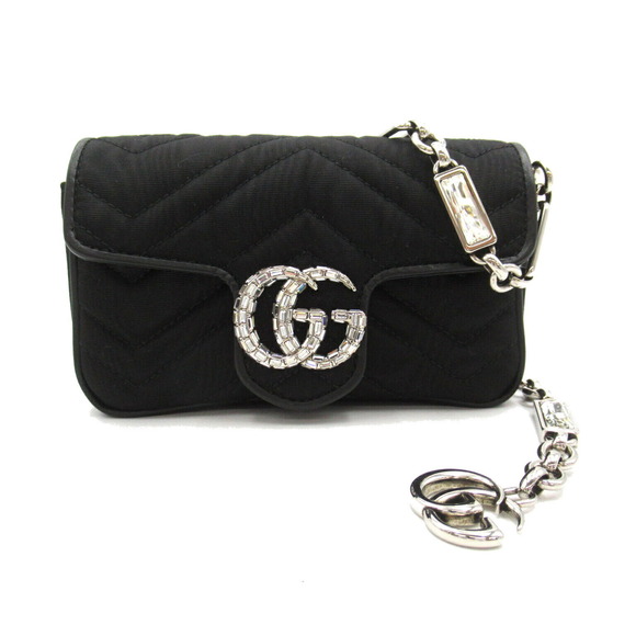 Gucci GG Marmont Waist Bag Shoulder Bag Nylon Black - Picture 1 of 7